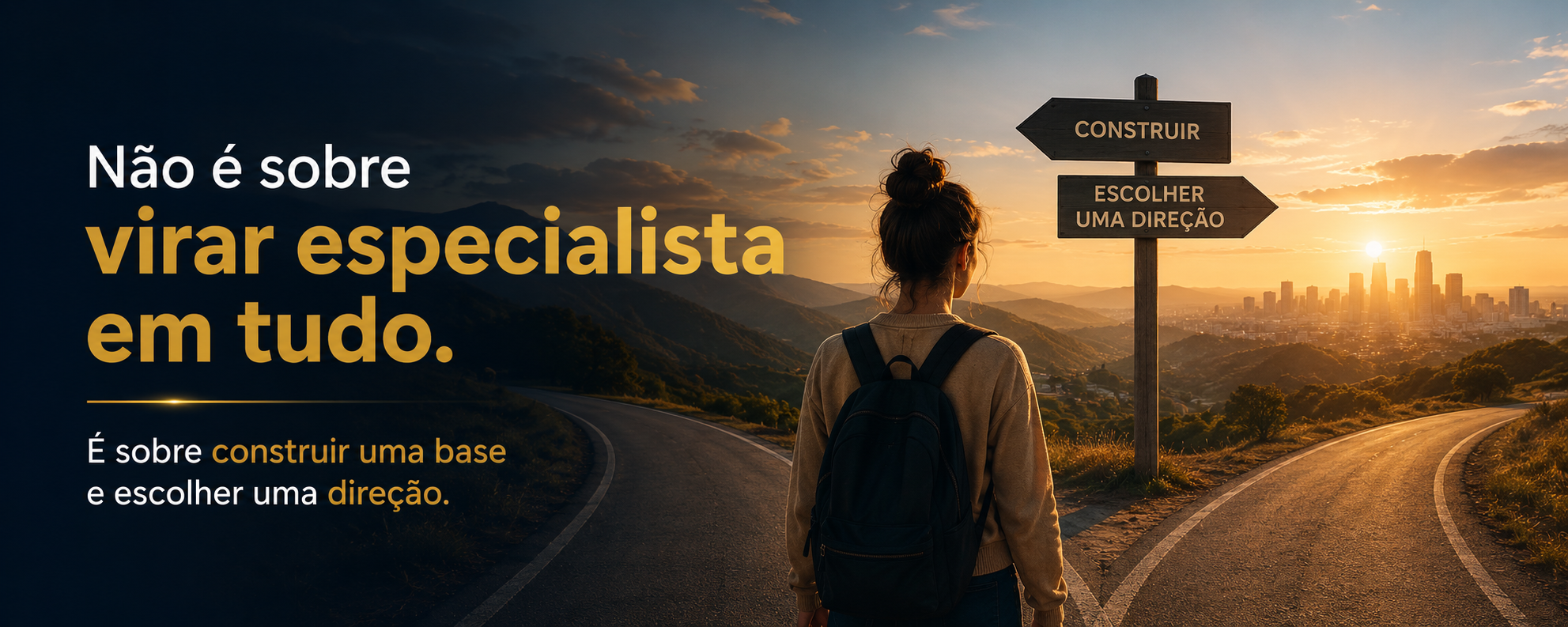 Não é sobre virar especialista em tudo. É sobre construir uma base e escolher uma direção.